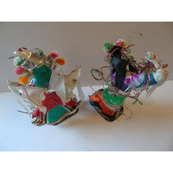 Vintage 1960's Chinese Opera Dolls Male Female Elaborate Costumes Handmade - Picture 5 of 10